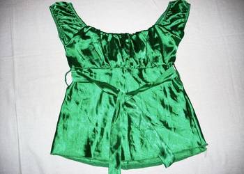 Bluzka  Elegancka Zielona J Nowa 36 38 Satyna