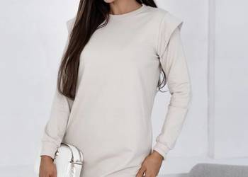 SUKIENKA BAWEŁNIANA BUFA WYGODNA PROSTA SPORTOWA DŁUGI RĘKAW S/M