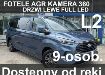 Ford Transit Custom 170KM A8 DrzwiLewe Fotele AGR Full Led Niska Cena od r…