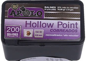Śrut Apolo Hollow Point Copper 5.5 mm, 200 szt. 1.15g/18.0gr (19991)