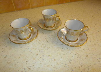 Porcelana KOROSTEN Ukraina filiżanki 3szt. ładne