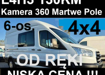 Ford Transit 4X4 L4H3 130KM Brygadowy 6-osob. Kamera 360 Martwe Pole Od rę…