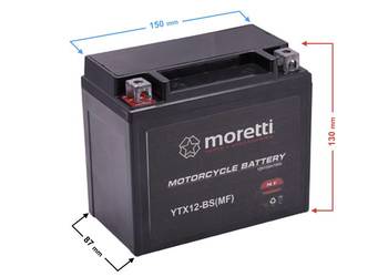 Akumulator Motocyklowy AGM MTX12-BS 10Ah 180A L+