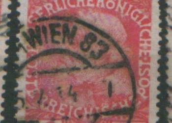Zn. Austria Mi 144 kas 1908 Wiedeń 83