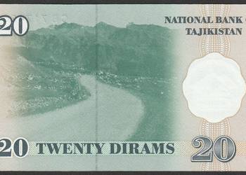 TADŻYKISTAN 20 DIRAM 1999 - STAN BANKOWY UNC