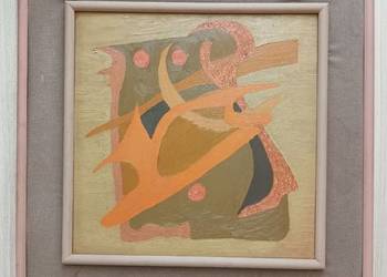 Stary obraz abstrakcja 37x37 cm, 1994 r.