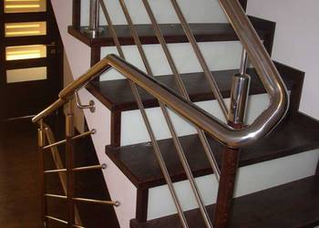 Balustrady  konstrukcję schodów STAL NIERDZEWNA CZARNA