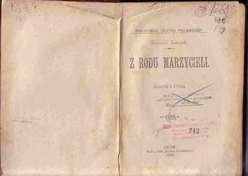 (2898) Z RODU MARZYCIELI (KARTKI Z ŻYCIA) – KAZIMIERZ LASKOWSKI 1900 ROK;