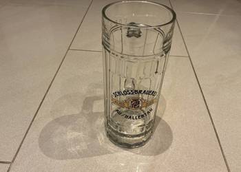 Kufel Szklany do Piwa SCHOSSBRAUEREI AUER - BIER , STARY Sygnowany