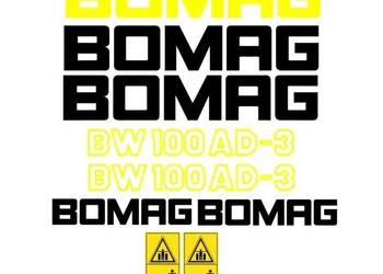 Naklejki oklejenie BOMAG BW 80, 100, 120 AD, ADH Zamiennik