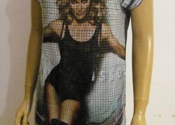 tunika Madonna w cekiny top ZARA M/L