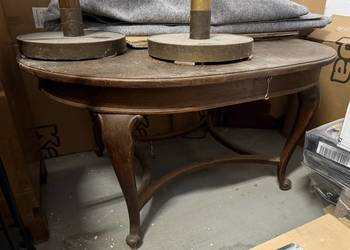 Stół plus 6 krzeseł, oryginał do renowacji