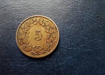 Stare monety 5 rappen 1880 Szwajcaria