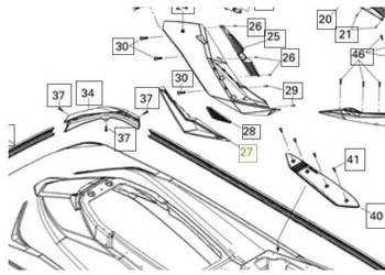 Plastik kadłuba prawy do skutera wodnego ski-doo RXP 260, 300 BRP 291004420