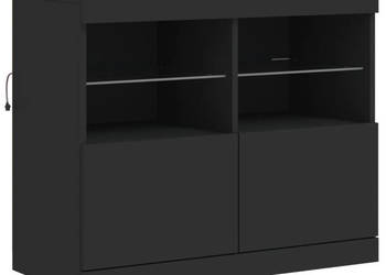 Szafka z oświetleniem LED czarna 81x37x67 cm WM-836659