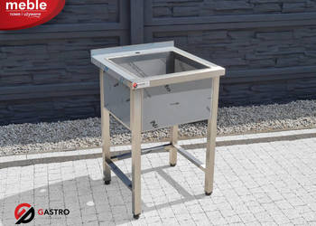 Basen / zlew gastronomiczny spawany jednokomorowy 600x600x850 mm