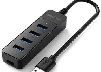HUB 4 porty USB 3.0 typu A plus 1 port typu C