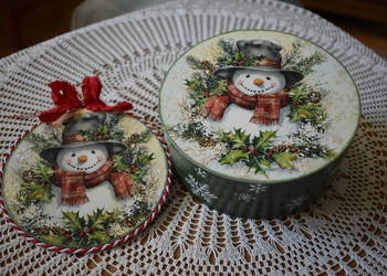 Ozdobne pudełko rekodzieło decoupage