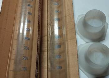 Menzurka szklana cylinder miarowy 1000ml 1 litr Dagra produkcja GDR nie PRL