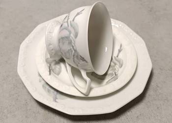 Rosenthal MARIA Filiżanka Trio Śniadaniówka Jeżyna Biała porcelana