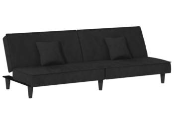 vidaXL Kanapa rozkładana, czarna, aksamitna(SKU:351911)