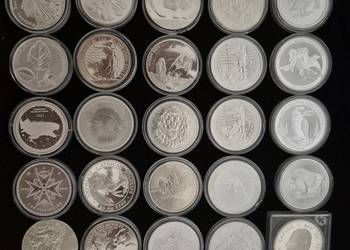 Zestaw 25 srebrnych monet