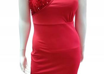 SUKIENKA glamour wieczorowa/elegancka błyszcząca r.42/biust 110cm zwężana