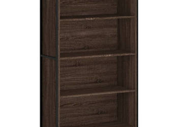 Regał brązowy dąb 80x31x1375 cm materiał drewnopochodny WM-848633