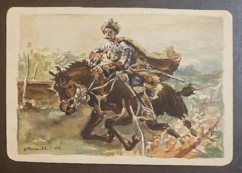 Pocztówka ręcznie malowana 1919 rok