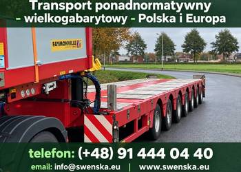 Transport ponadnormatywny - wielkogabarytowy - Polska i Europa