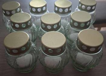 10 zniczy szklanych kulka - czas palenia 10 h