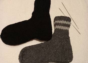 2 pary grubych skarpet z bawełną i wełną alpaki 39-41