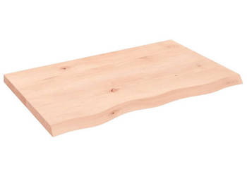 Półka 80x50x(2-4) cm surowe lite drewno dębowe WM-363549