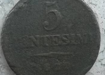 LOMBARDIA I VENECJA-5 CENTESIMI-1822 r