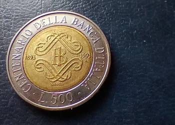 Stare monety 500 lir 1993 Włochy