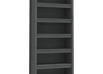 Regał na książki szary 80x35x183 cm lite drewno sosnowe WM-821696