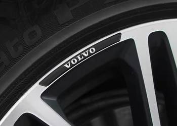 Naklejki, Emblematy na felgi Volvo 4 sztuki.  Nowe !! Aluminium