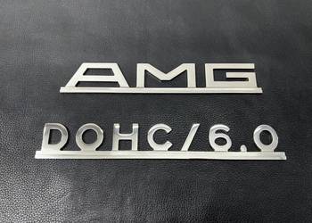 Zestaw emblematow AMG DOHC 6.0 Mercedes W126 R107 W124