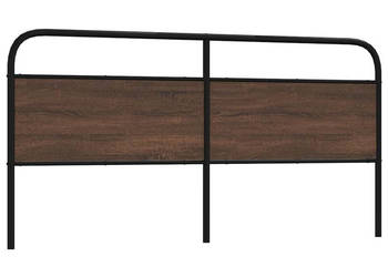 Wezgłowie brązowy dąb 190 cm stal i materiał drewnopochodny WM-4100344