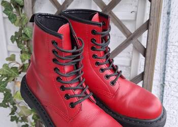 Czerwone botki 36 Primadonna wysokie buty glany rock grunge