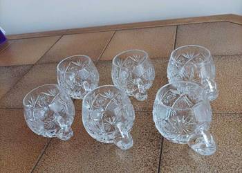 Kubki kryształowe HSK Violetta z czasów PRL