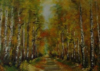 Magiczna aleja 70cm-70cm obraz olejny dostępny