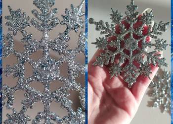 Śnieżynki bombki do stroika na choinkę