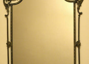 Lustro z metalową, odlewaną, rokokową ramą