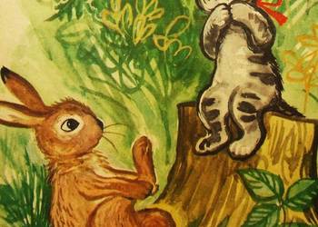 Uparty kotek I,Biełyszew stara książeczka dla dzieci PRL 1956 r