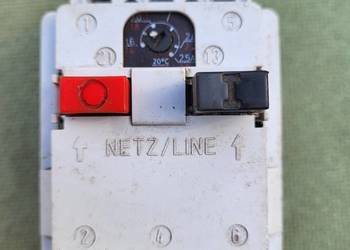 Wyłącznik silnikowy M 611 o zakresie 1,6 - 2,5A.