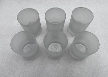Zestaw matowych szklanek, pojemników na świece 300 ml 6 sztuk