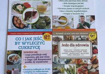 Zestaw 4 poradników zdrowotnych dieta cukrzyca dna moczanowa NOWE