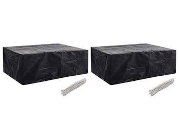 Pokrowce na meble ogrodowe 2 szt. 8 oczek 242x162x100 cm WM-279131