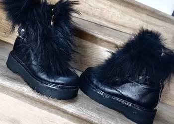 Miraton Odessa buty z naturalnej skóry z futrem naturalnym 37/38